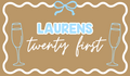 Blue Bow Birthday Banner