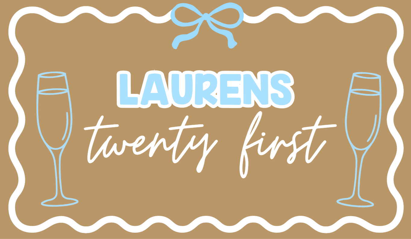 Blue Bow Birthday Banner