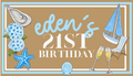Coastal Chic Birthday Banner